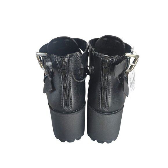 NWT Arizona Jean Co. Black Strappy Platform Sandals Women's Size 6.5 Whimsigoth - Picture 6 of 7